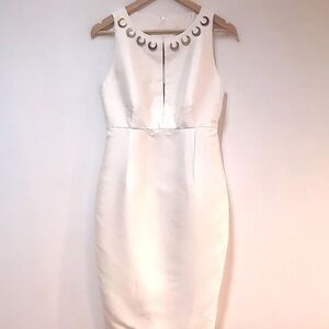 Thomas Wylde Ivory Silk Crescent Moon Cocktail Dress – Size 6 ✨🤍